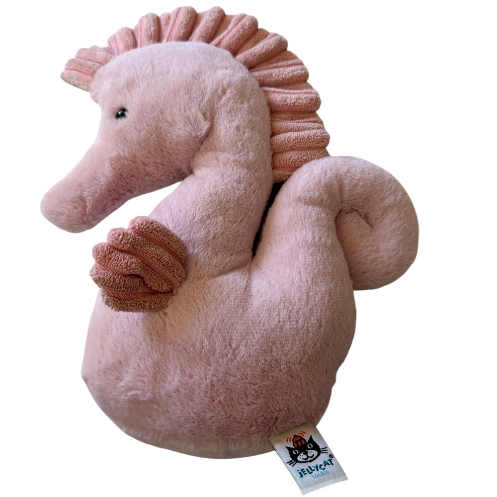 Jellycat London Sandy Seahorse Pink Plush Stuffed Animal Toy JCINC5698SH 11"